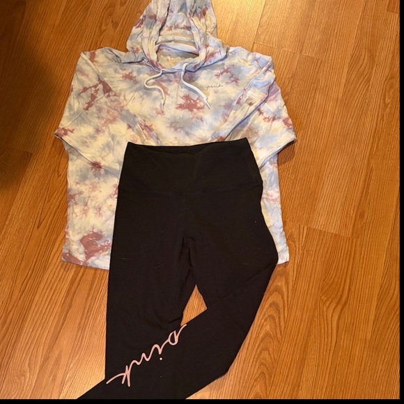 PINK Victoria's Secret Pants - PINK Victoria's Secret Black Leggings AND matching top